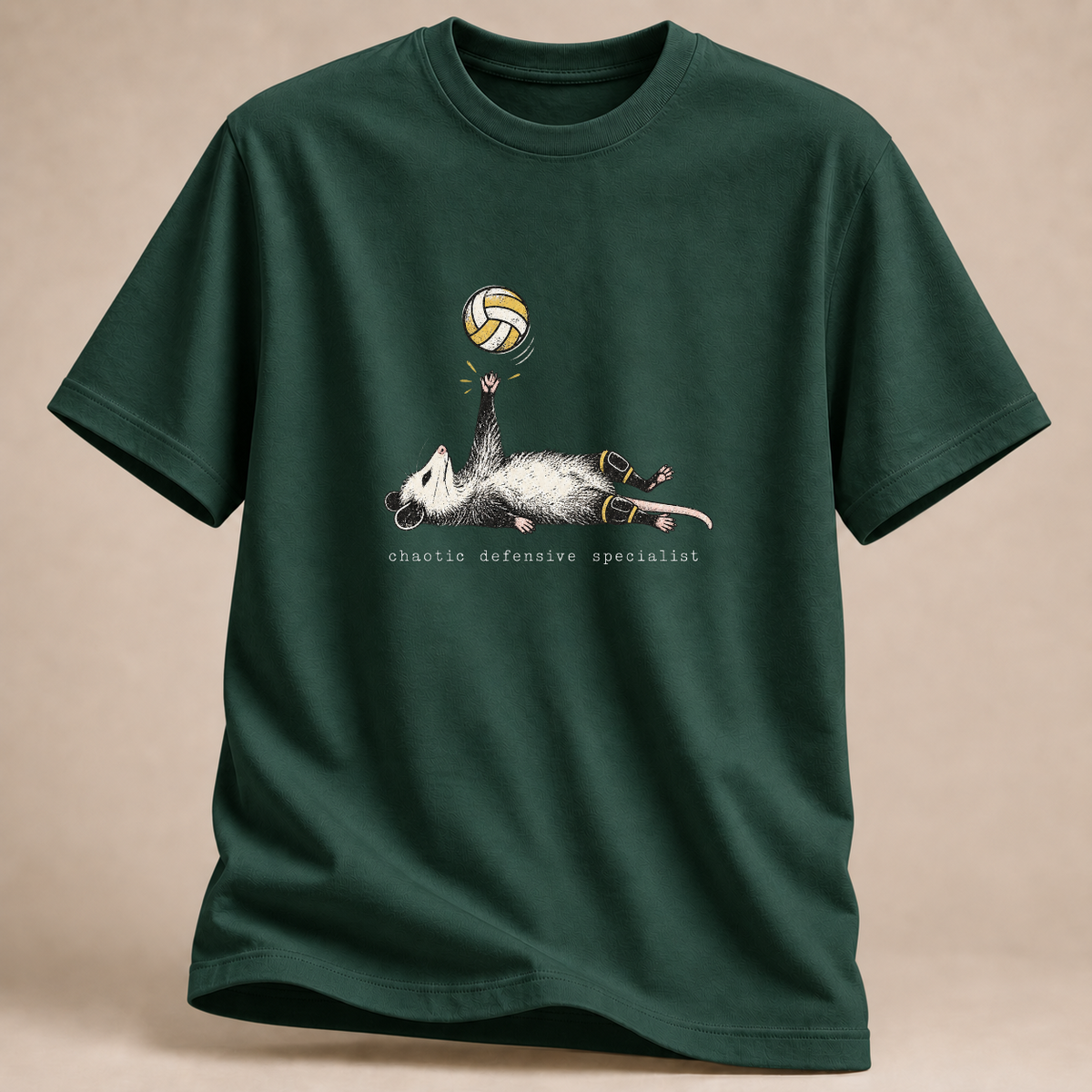 RÜCKRAUM – Opossum Libero T-Shirt – Waldgrün
