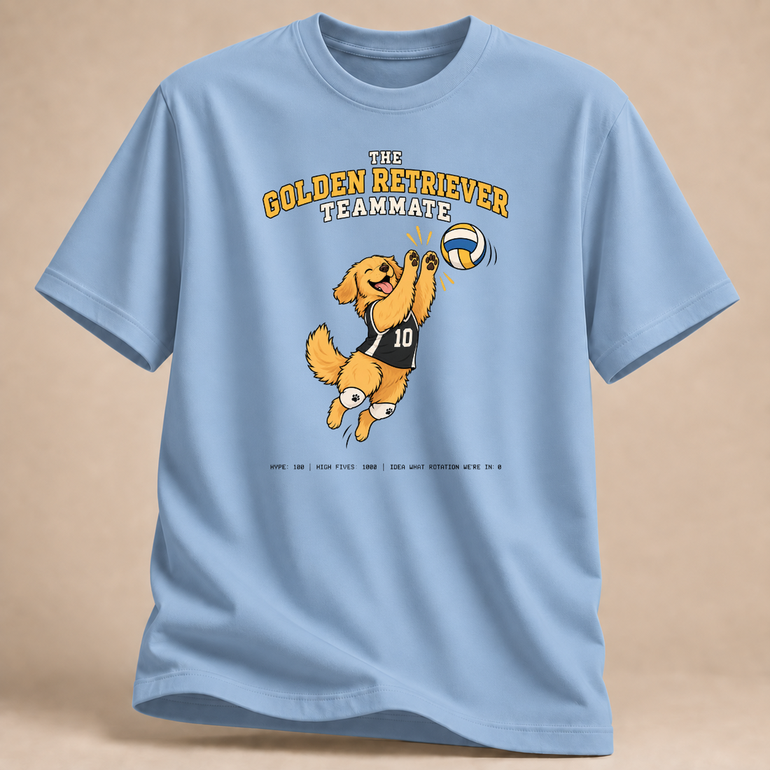 RÜCKRAUM – Golden Retriever Teammate T-Shirt – Hellblau