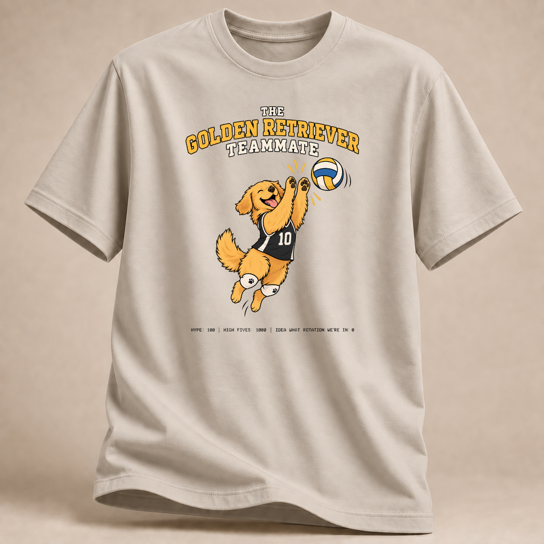 RÜCKRAUM – Golden Retriever Teammate T-Shirt – Sand