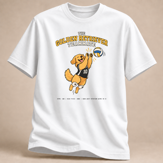 RÜCKRAUM – Golden Retriever Teammate T-Shirt – Weiß