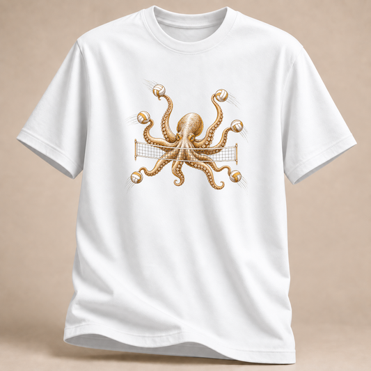 RÜCKRAUM – Oktopus Abwehr T-Shirt – Weiß