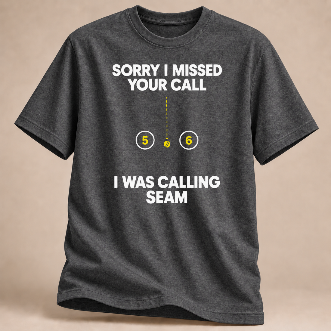 RÜCKRAUM – Sorry I Missed Your Call T-Shirt – Dunkelgrau meliert