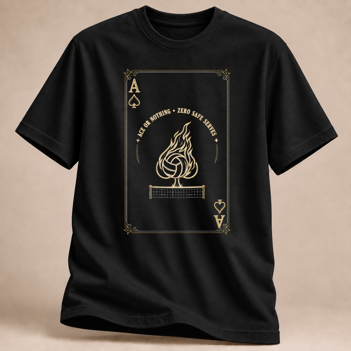 RÜCKRAUM – Ace Or Nothing T-Shirt – Schwarz