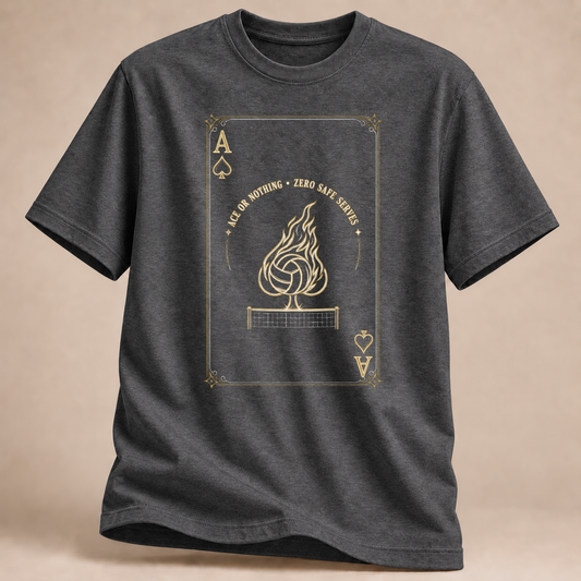 RÜCKRAUM – Ace Or Nothing T-Shirt – Dunkelgrau meliert