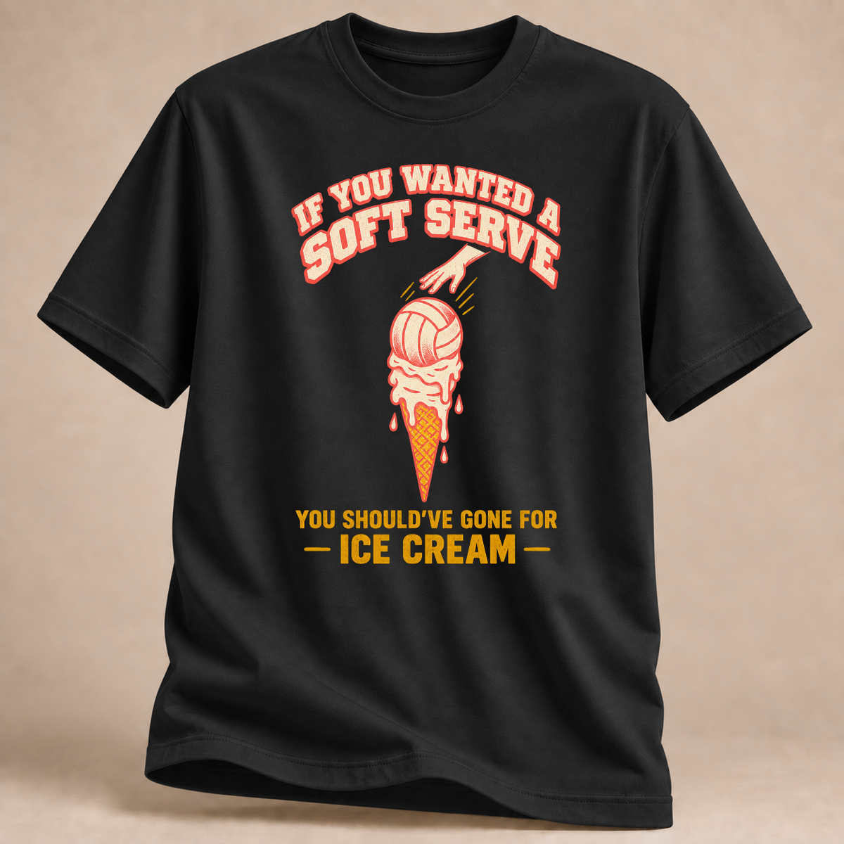 RÜCKRAUM – Soft Serve gibt's beim Eis T-Shirt – Schwarz