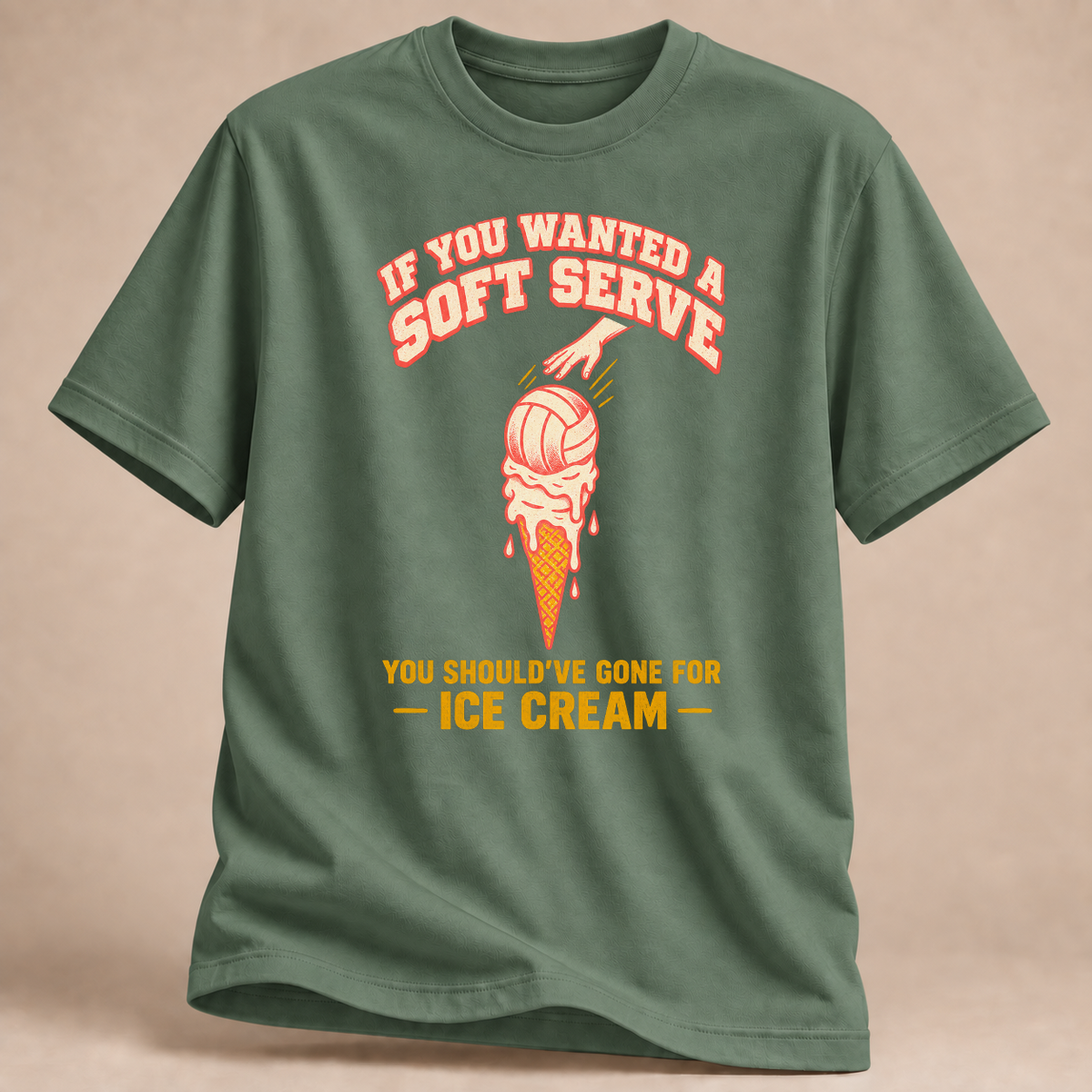 RÜCKRAUM – Soft Serve gibt's beim Eis T-Shirt – Militärgrün
