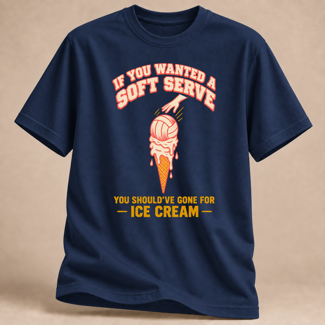 RÜCKRAUM – Soft Serve gibt's beim Eis T-Shirt – Marineblau