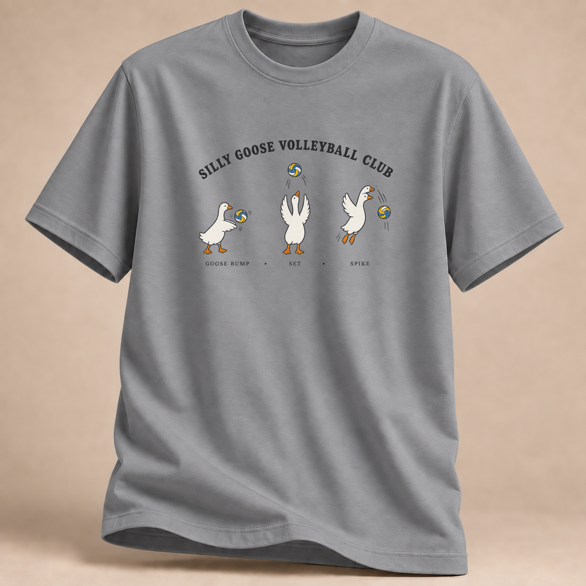 RÜCKRAUM – Silly Goose Volleyball Club T-Shirt – Sportgrau meliert