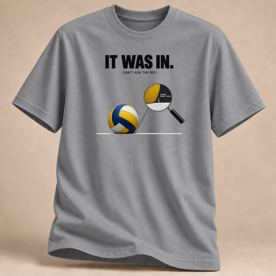 RÜCKRAUM – It Was In Linienentscheidung T-Shirt – Sportgrau meliert