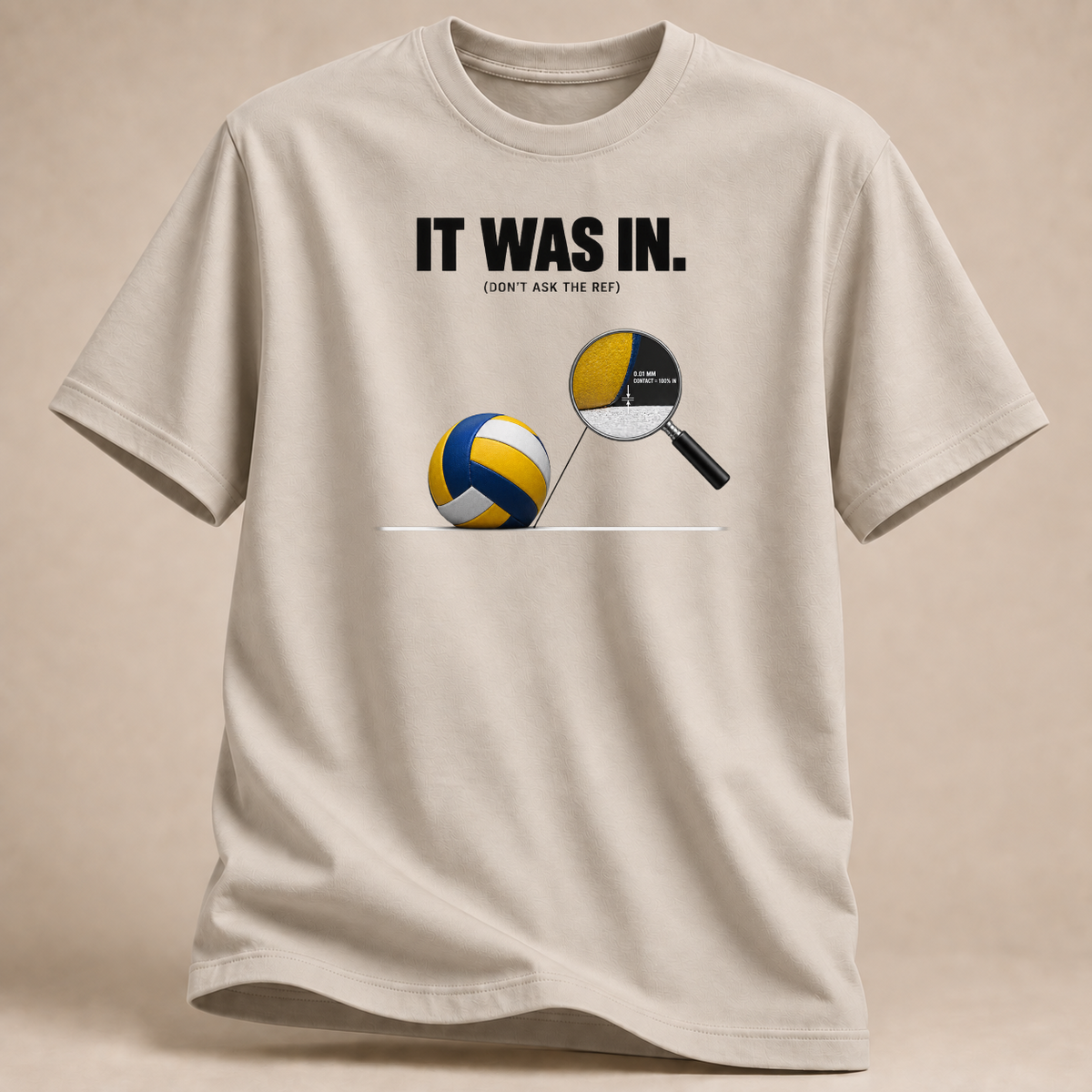 RÜCKRAUM – It Was In Linienentscheidung T-Shirt – Sand
