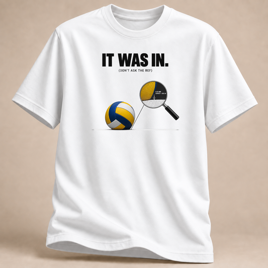RÜCKRAUM – It Was In Linienentscheidung T-Shirt – Weiß