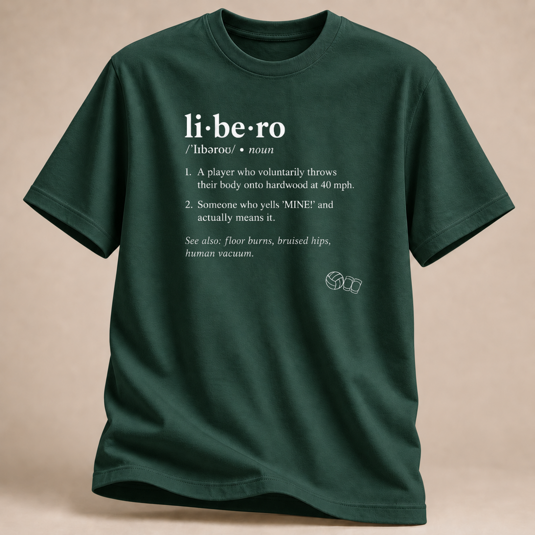 RÜCKRAUM – Libero Wörterbuch T-Shirt – Waldgrün