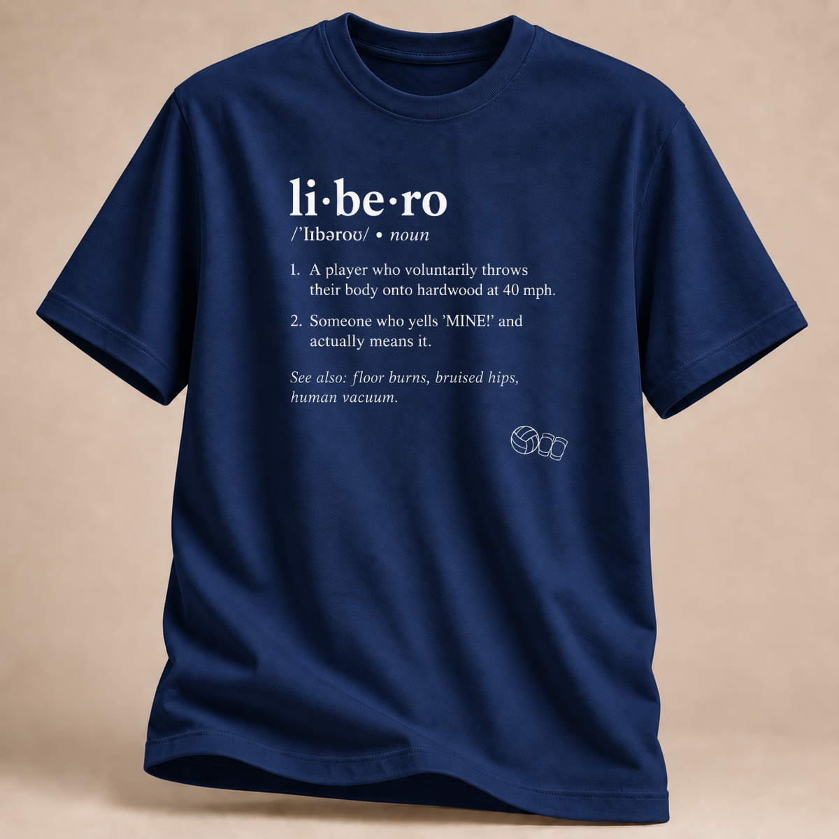 RÜCKRAUM – Libero Wörterbuch T-Shirt – Marineblau