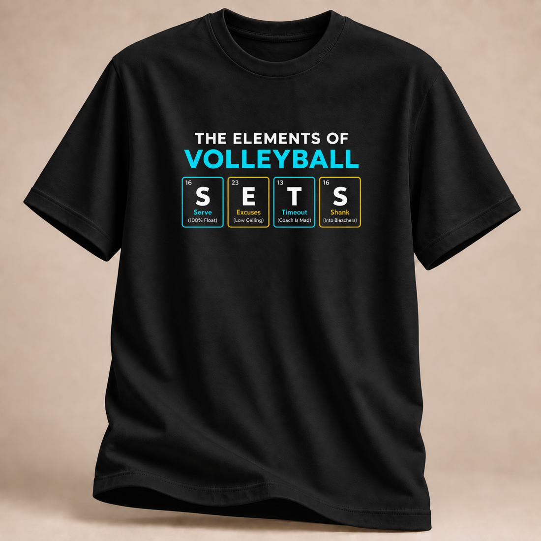 RÜCKRAUM – Die Elemente des Volleyballs T-Shirt – Schwarz