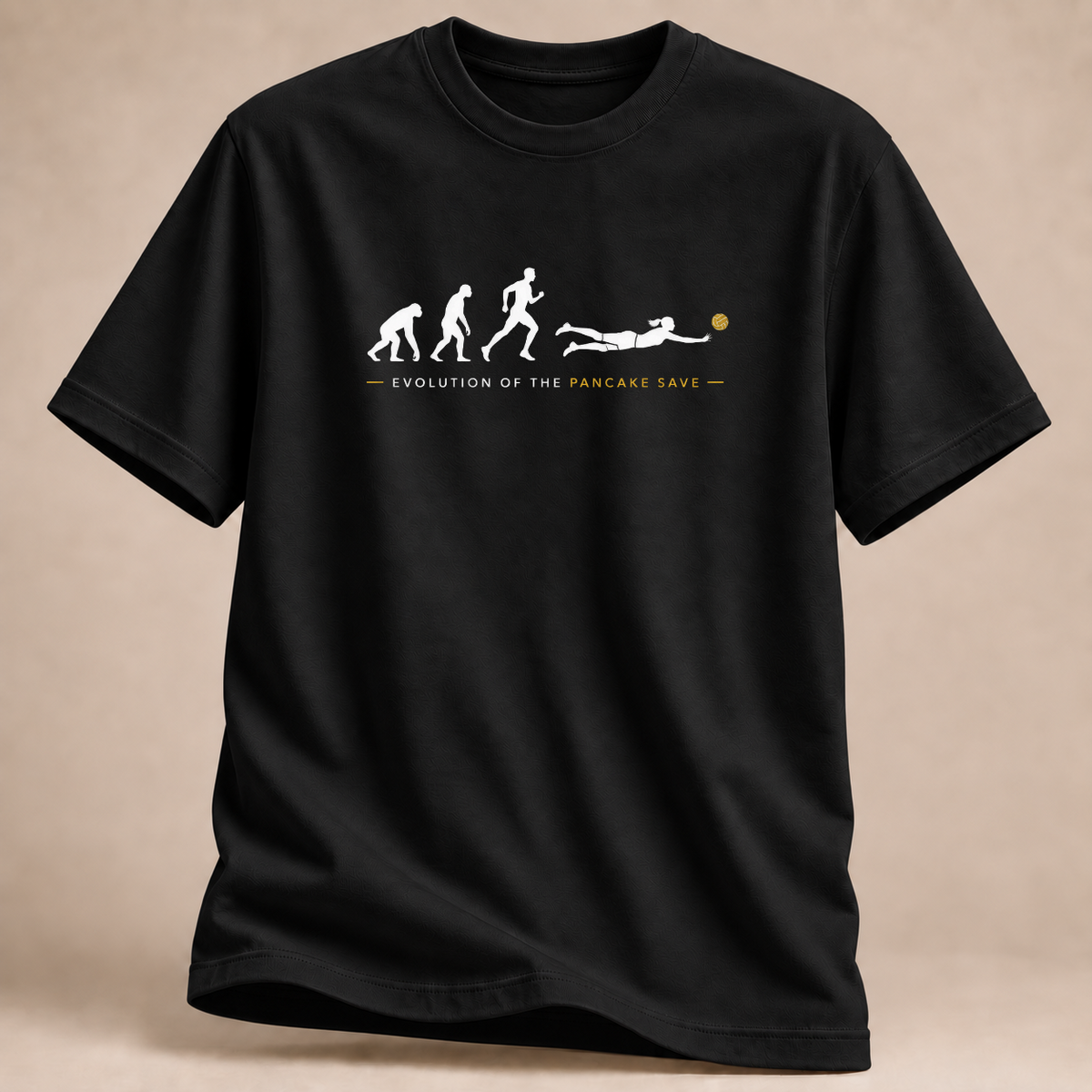 RÜCKRAUM – Evolution der Pancake-Abwehr T-Shirt – Schwarz