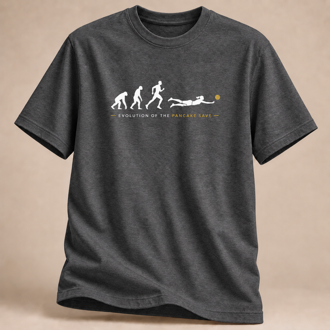RÜCKRAUM – Evolution der Pancake-Abwehr T-Shirt – Dunkelgrau meliert