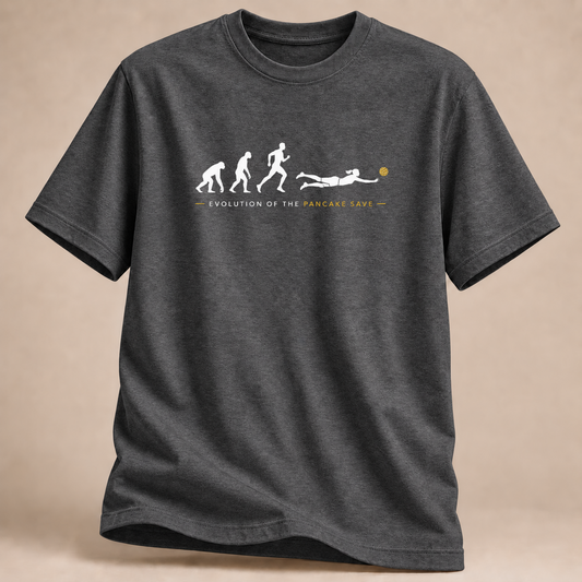 RÜCKRAUM – Evolution der Pancake-Abwehr T-Shirt – Dunkelgrau meliert
