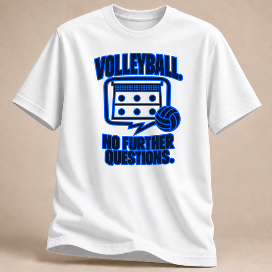 RÜCKRAUM – Volleyball No Further Questions T-Shirt – Weiß