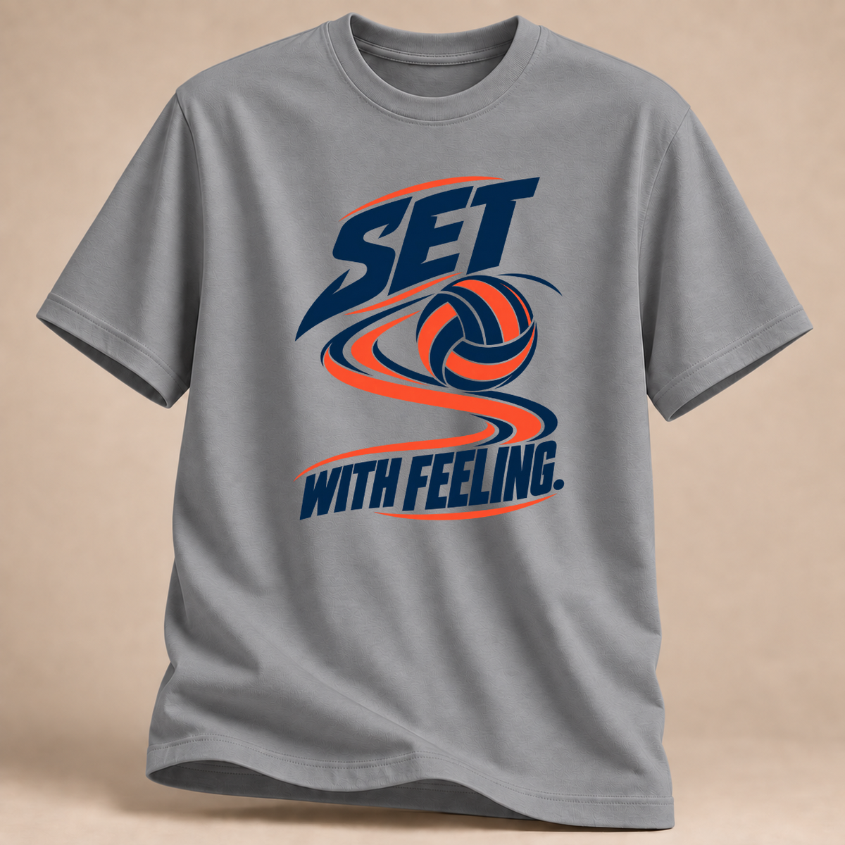 RÜCKRAUM – Set With Feeling T-Shirt – Sportgrau meliert