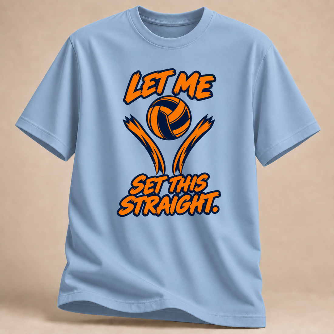 RÜCKRAUM – Let Me Set This Straight T-Shirt – Hellblau