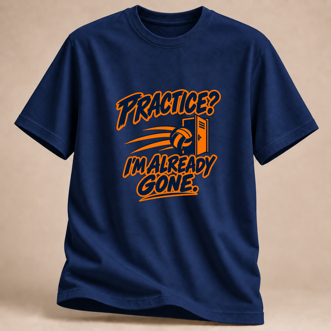RÜCKRAUM – Practice I'm Already Gone T-Shirt – Marineblau