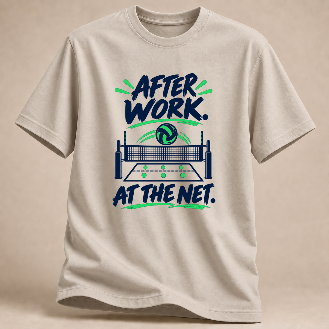 RÜCKRAUM – After Work ans Netz T-Shirt – Sand