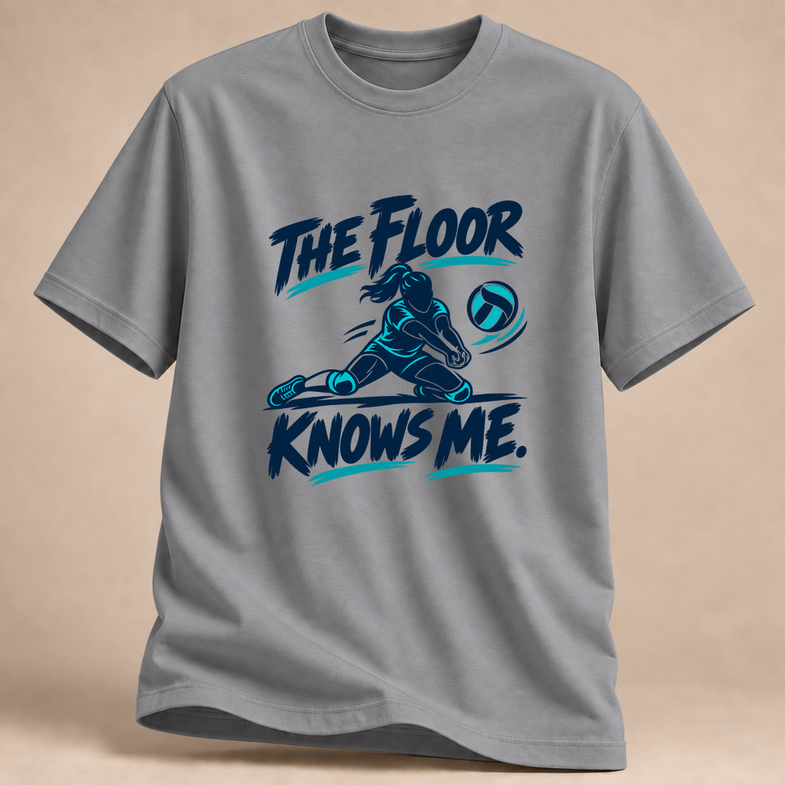 RÜCKRAUM – The Floor Knows Me T-Shirt – Sportgrau meliert