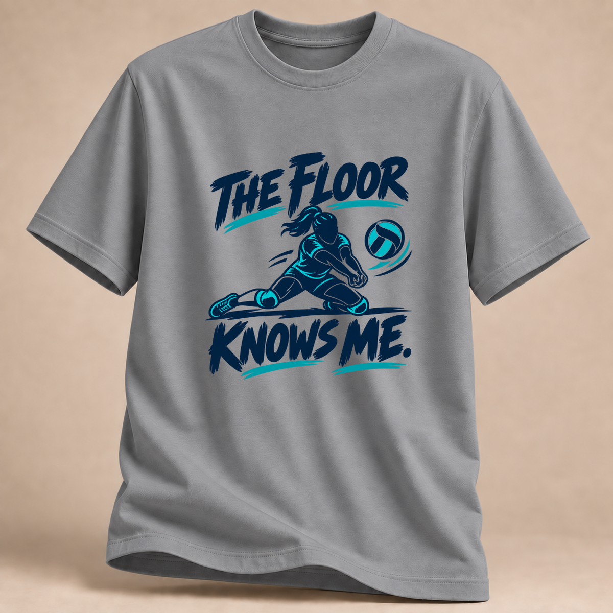 RÜCKRAUM – The Floor Knows Me T-Shirt – Sportgrau meliert