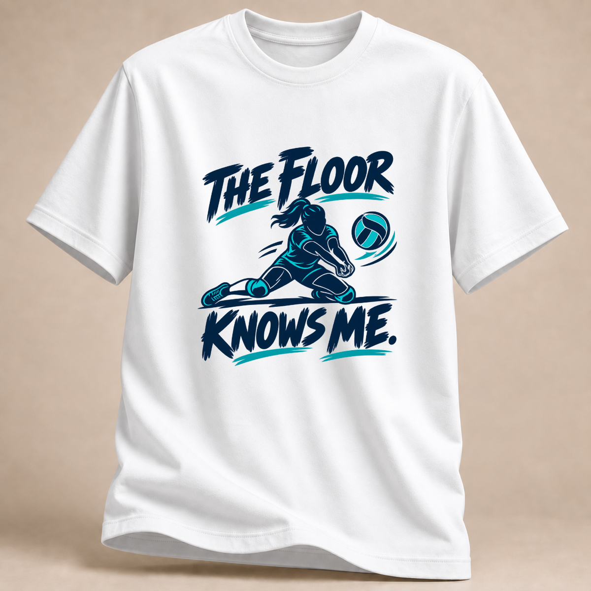 RÜCKRAUM – The Floor Knows Me T-Shirt – Weiß