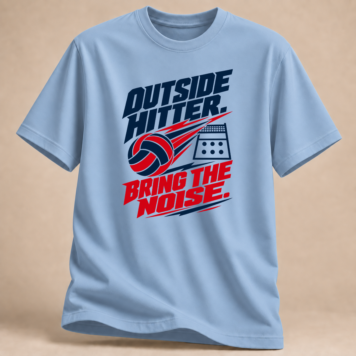 RÜCKRAUM – Outside Hitter Bring The Noise T-Shirt – Hellblau