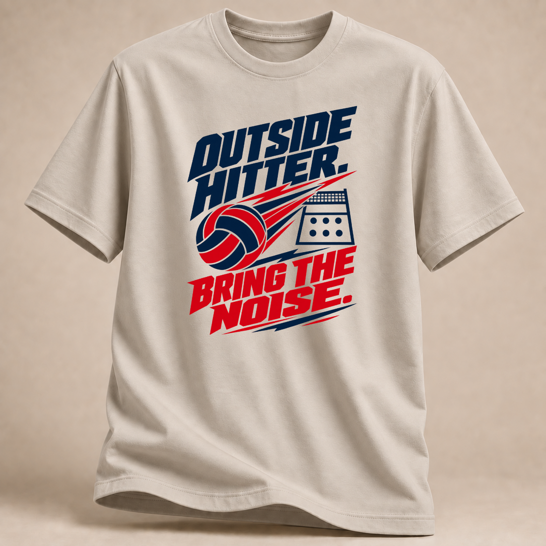 RÜCKRAUM – Outside Hitter Bring The Noise T-Shirt – Sand