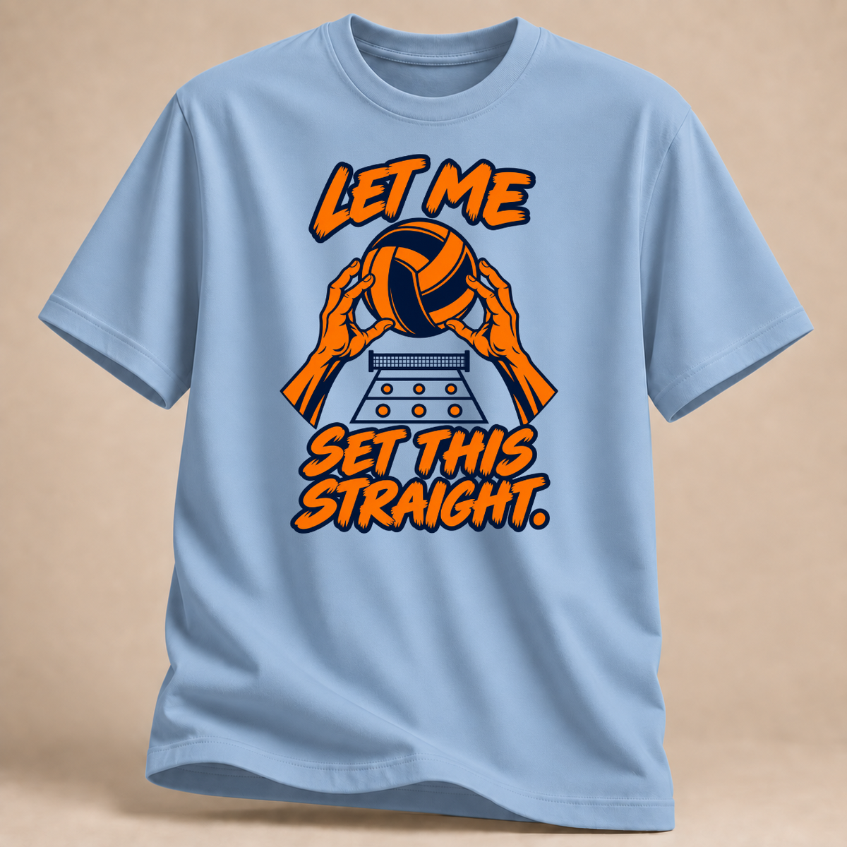 RÜCKRAUM – Let Me Set This Straight Hände T-Shirt – Hellblau