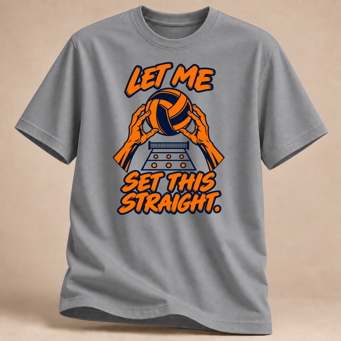 RÜCKRAUM – Let Me Set This Straight Hände T-Shirt – Sportgrau meliert