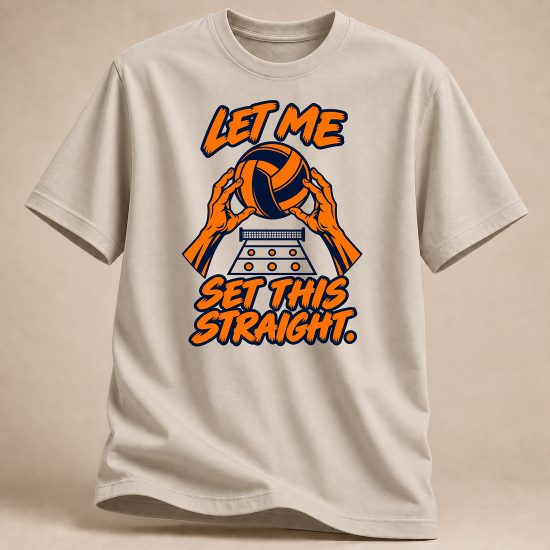 RÜCKRAUM – Let Me Set This Straight Hände T-Shirt – Sand