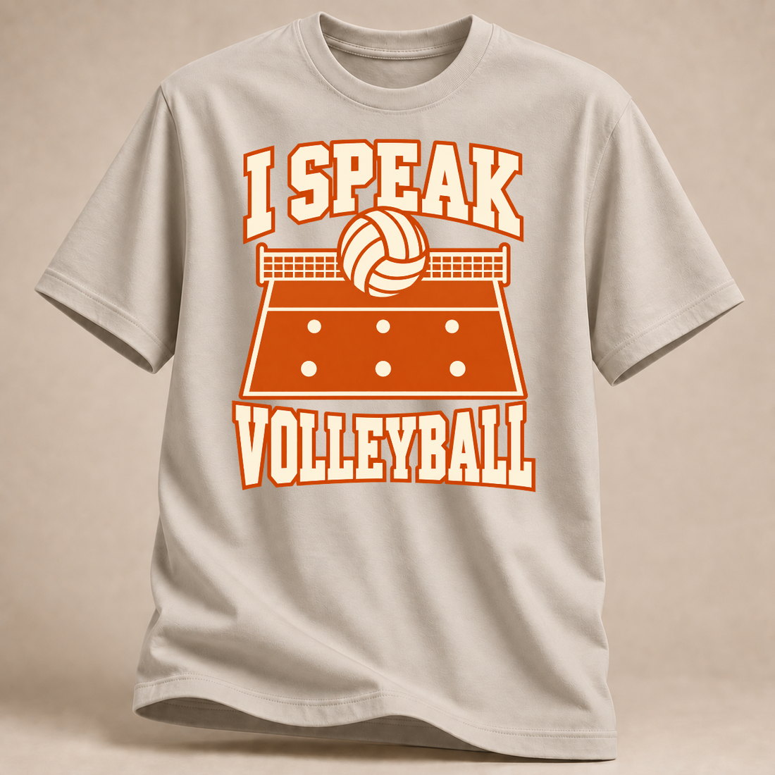 RÜCKRAUM – I Speak Volleyball Court T-Shirt – Sand