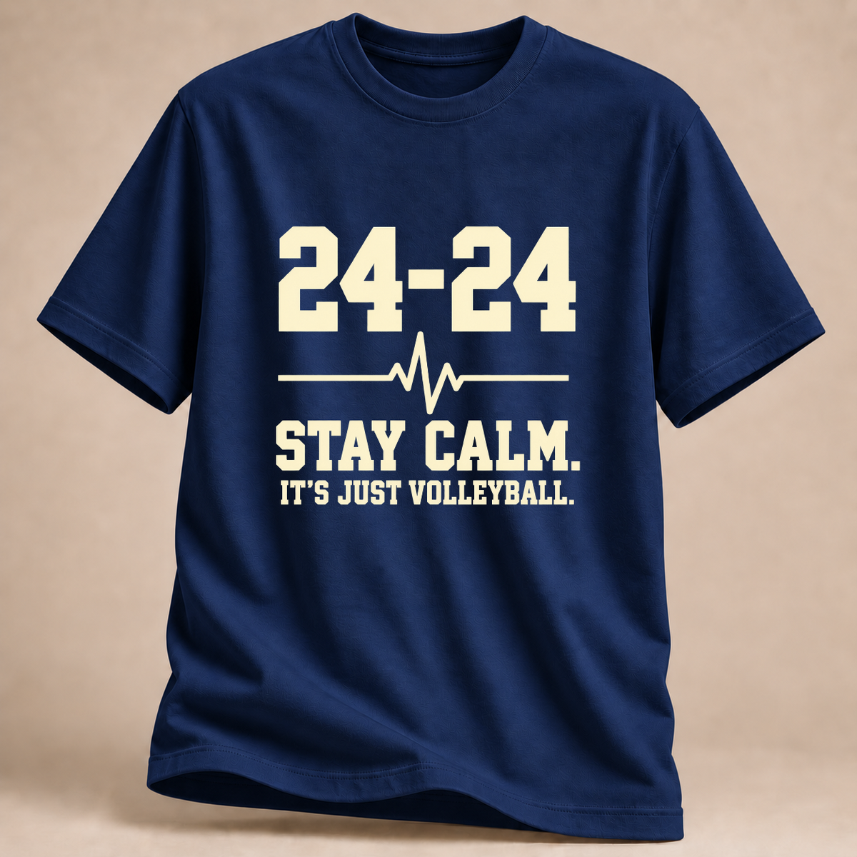 RÜCKRAUM – 24 zu 24 Stay Calm T-Shirt – Marineblau