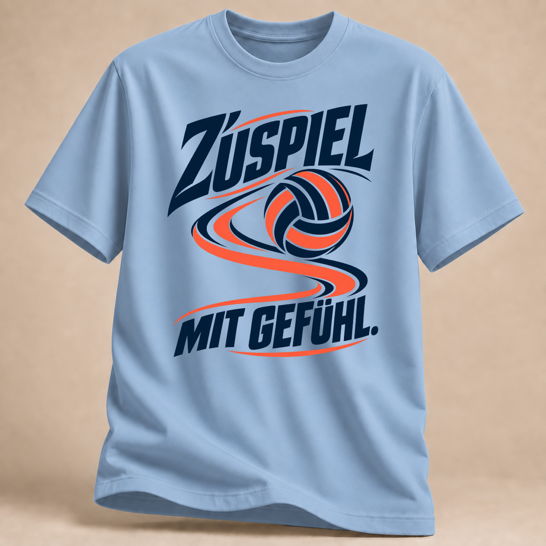 RÜCKRAUM – Zuspiel mit Gefühl T-Shirt – Hellblau