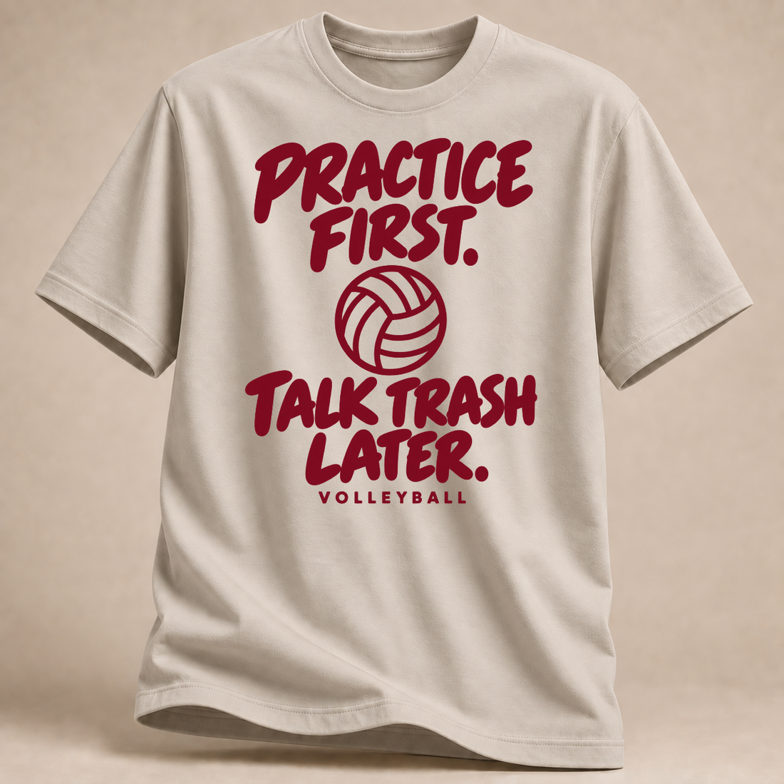 RÜCKRAUM – Practice First Talk Later T-Shirt – Sand
