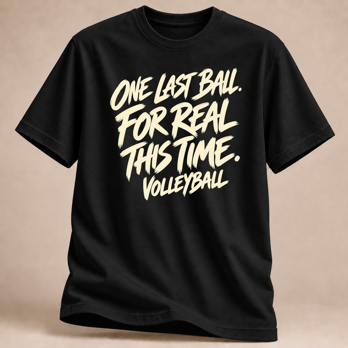 RÜCKRAUM – One Last Ball handgeschrieben T-Shirt – Schwarz