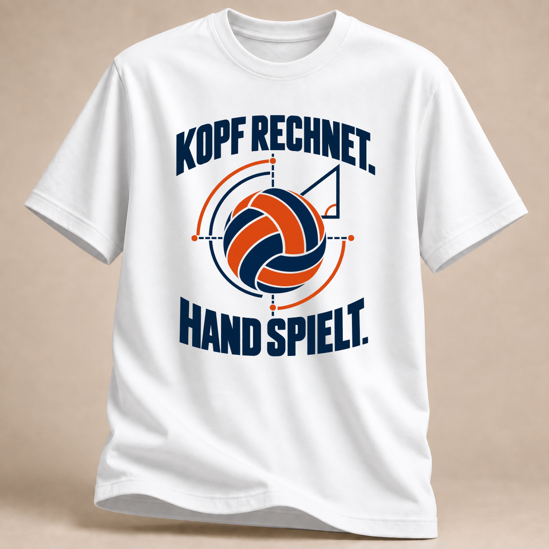 RÜCKRAUM – Kopf rechnet Hand spielt T-Shirt – Weiß