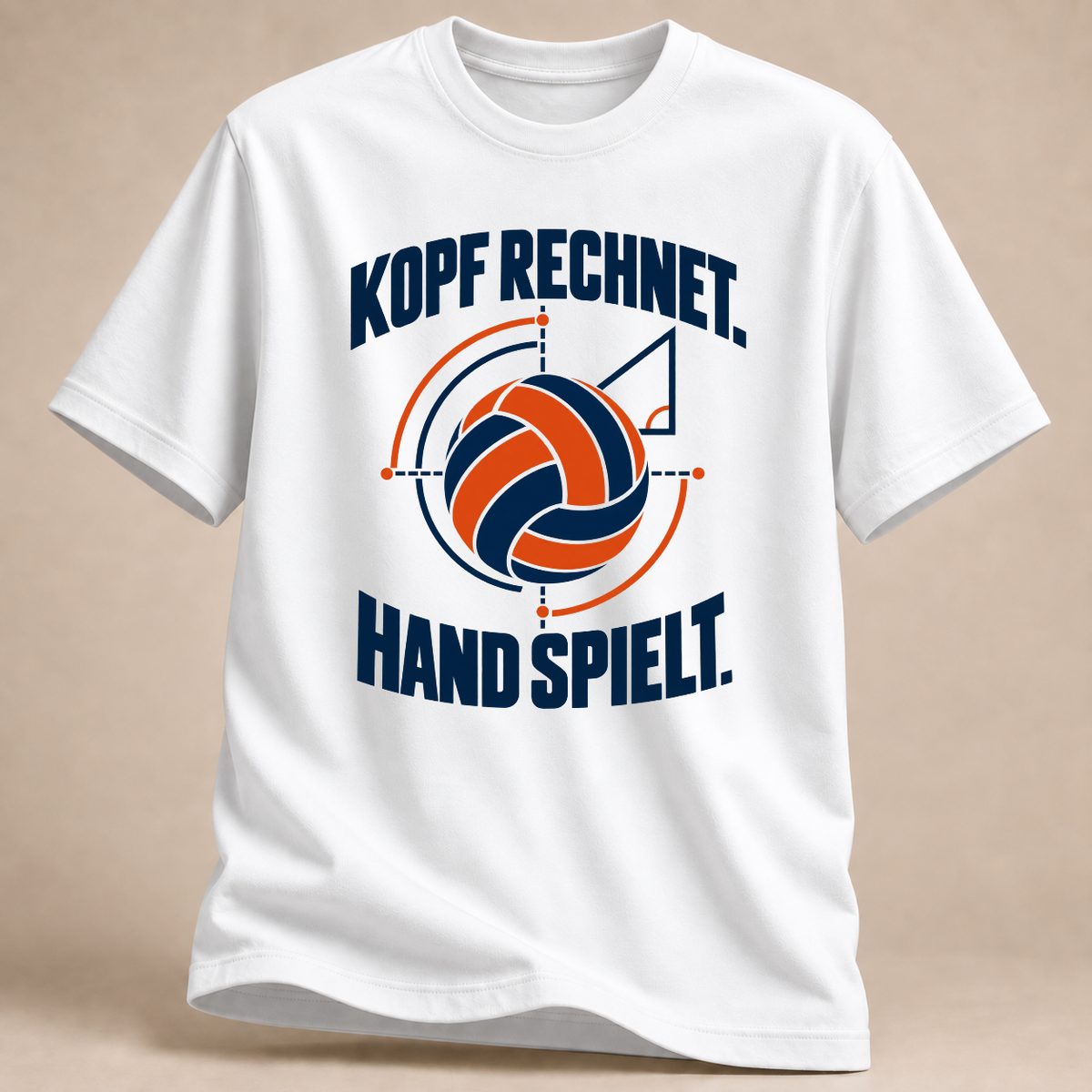 RÜCKRAUM – Kopf rechnet Hand spielt T-Shirt – Weiß
