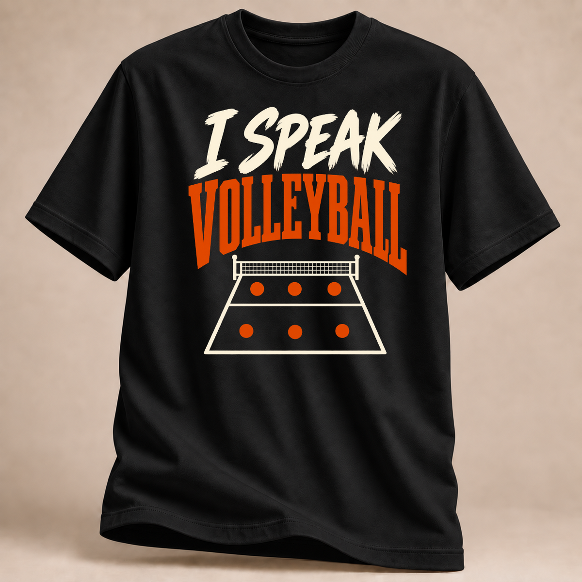 RÜCKRAUM – I Speak Volleyball T-Shirt – Schwarz