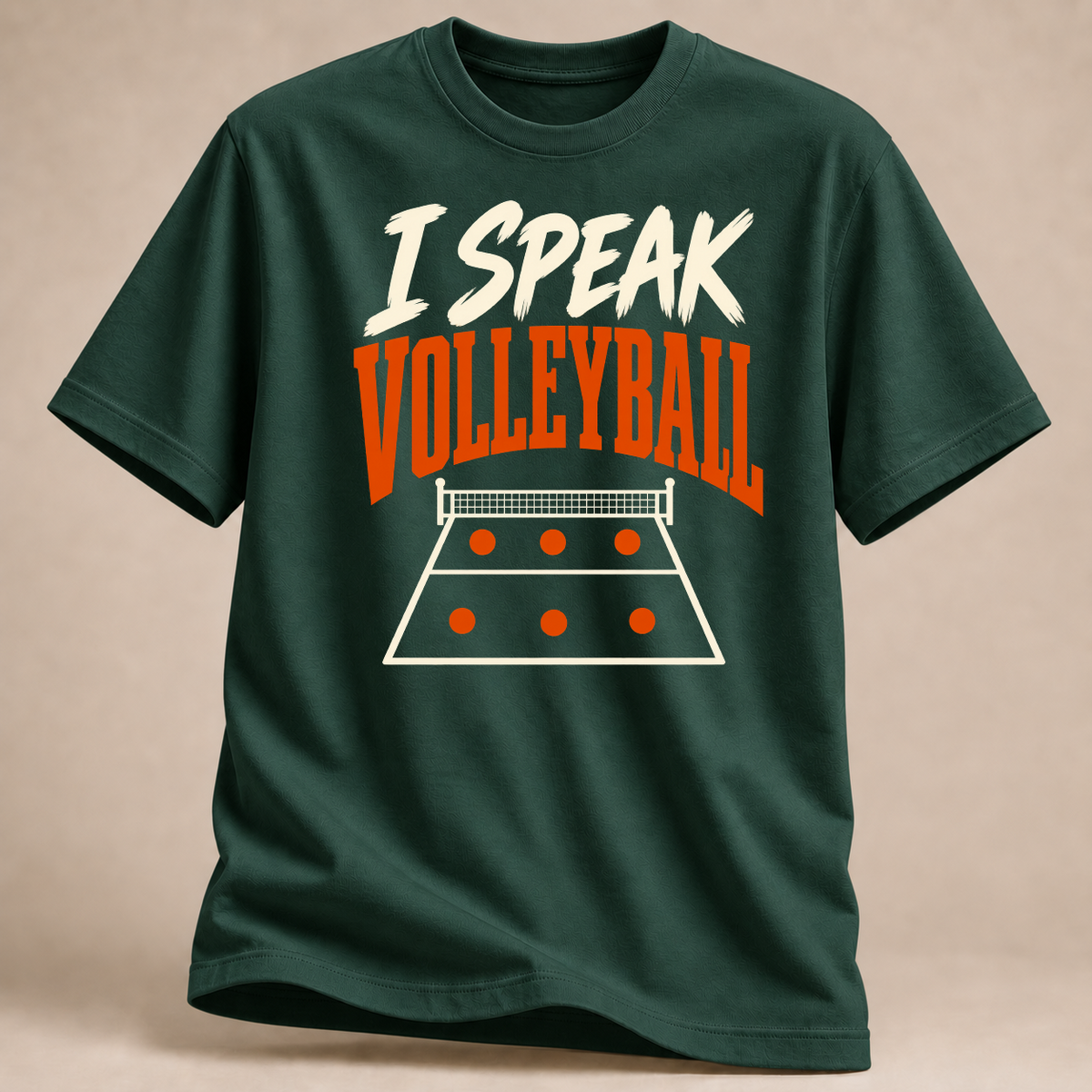 RÜCKRAUM – I Speak Volleyball T-Shirt – Waldgrün