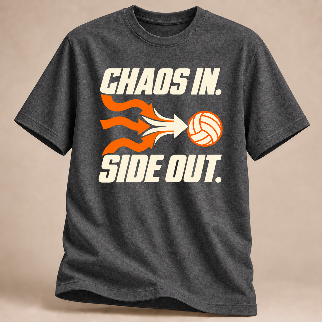 RÜCKRAUM – Chaos In Side Out T-Shirt – Dunkelgrau meliert