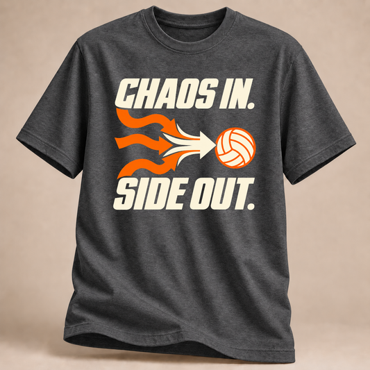 RÜCKRAUM – Chaos In Side Out T-Shirt – Dunkelgrau meliert