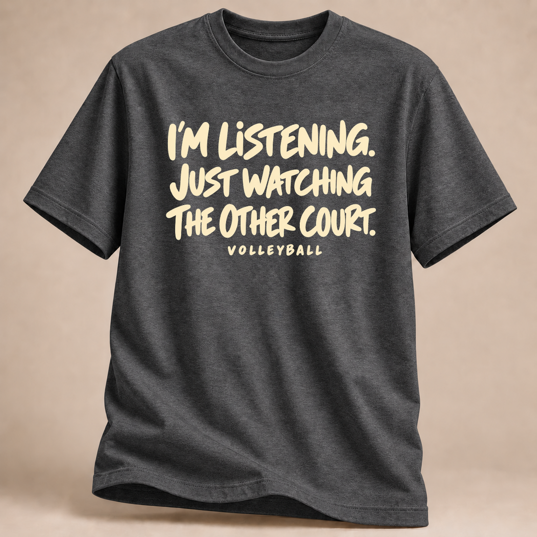 RÜCKRAUM – Watching The Other Court T-Shirt – Dunkelgrau meliert