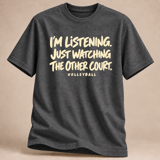 RÜCKRAUM – Watching The Other Court T-Shirt – Dunkelgrau meliert
