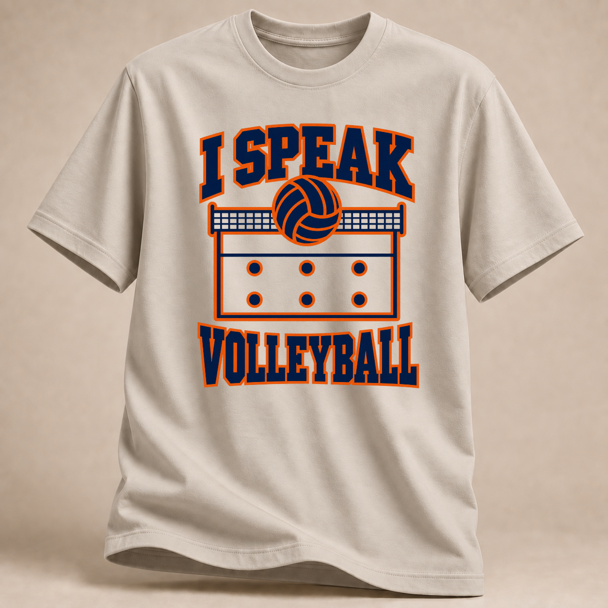 RÜCKRAUM – I Speak Volleyball Retro T-Shirt – Sand