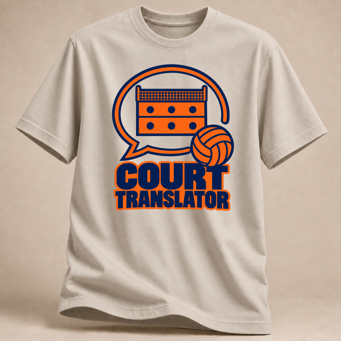 RÜCKRAUM – Court Translator Sprechblase T-Shirt – Sand
