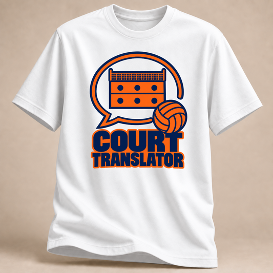 RÜCKRAUM – Court Translator Sprechblase T-Shirt – Weiß